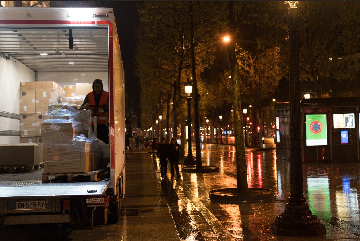 Livraison de nuit en ville